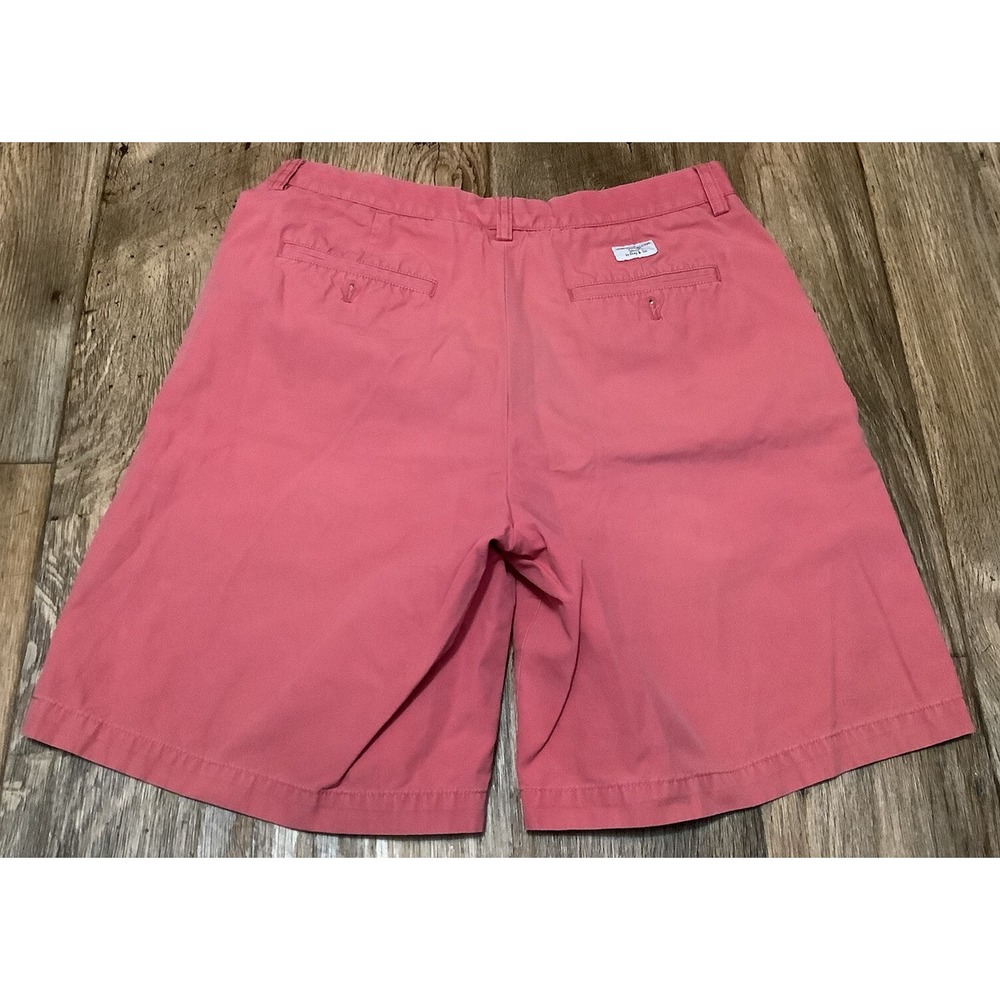 Vineyard Vines Links Chino Shorts Tagged 33 Measure 34 Very Faded Red - Picture 2 of 2
